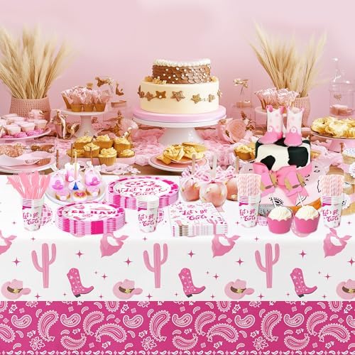 Cowgirl Theme Party Tableware Set for 24 Guests