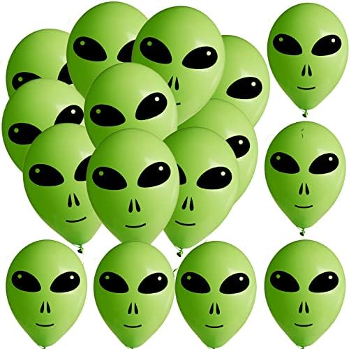 Oringaga 50PCS Green Alien Balloons Party Decorations