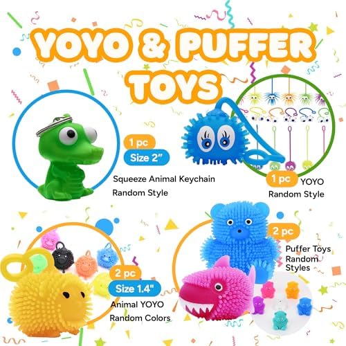 20 Pack Party Favors with Squeeze Toys in Gift Box