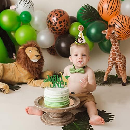 Lion First Birthday Crown for Boys - Jungle Safari Party Hat