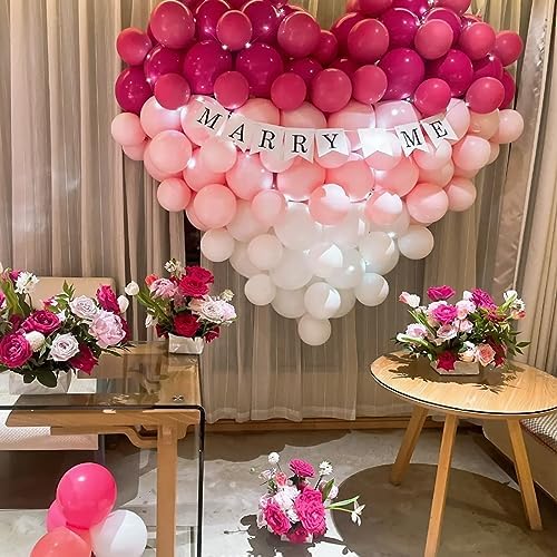 Hot Pink Balloons 100pcs 12 Inch Thicken Latex Balloons