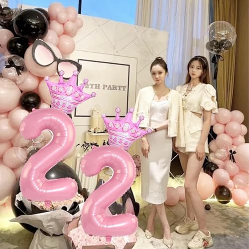 40 Inch Pink Crown Balloons for 22th Birthday