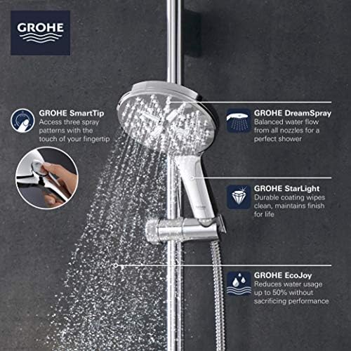 GROHE 26545EN0 3-Setting Handheld Shower Head Brushed Nickel Infinity