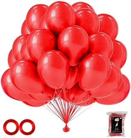 OWill 120pcs Red Balloons 12 Inches for Party Decorations