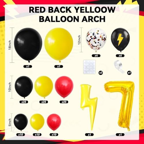 7th Birthday Balloon Arch Kit with 7 Foil Balloons