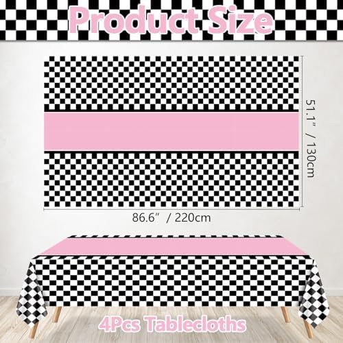 4pcs Racing Car Tablecloths for Birthday Parties