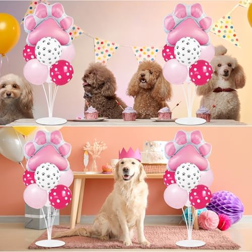Dog Paw Party Balloons Stand Kit 2 Sets