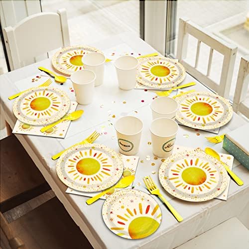 96 Piece Boho Sun Party Tableware Set