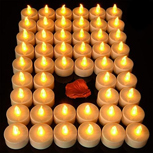 Lasts 2X Longer Flameless Tealight Candles 50 Pack