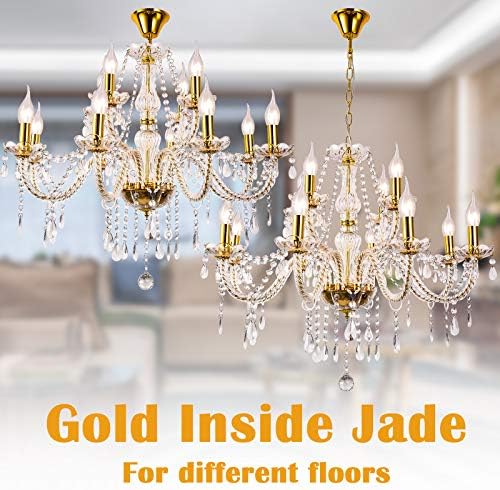 Modern Luxurious Gold Crystal Chandelier with 12 Lights
