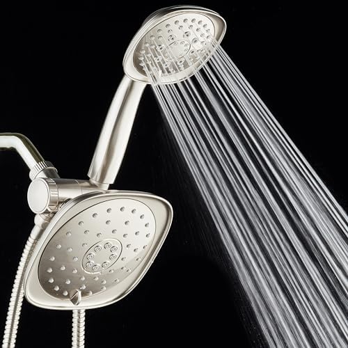 AquaDance Luxury Square High Pressure Rain Shower Head Handheld Spa Combo