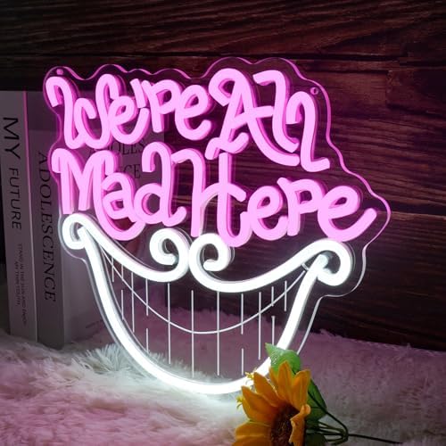Mad Hatters Tea Party Neon Sign Were All Mad Here