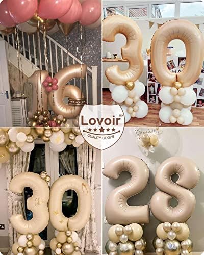Lovoir 40 Inch Caramel Number 21 or 12 Jumbo Balloon
