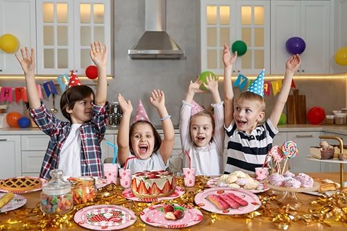 Strawberry Themed Party Tableware Set 120pcs