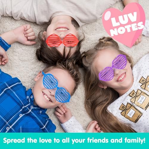 JOYIN 32 Pack Valentine Shades Glasses with Cards