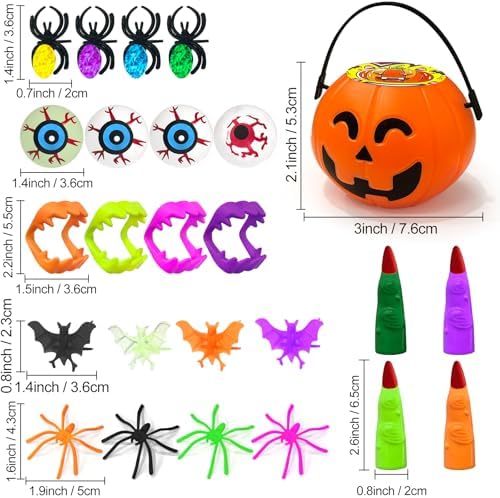 LEASEN 144 Pcs Halloween Party Favors for Kids