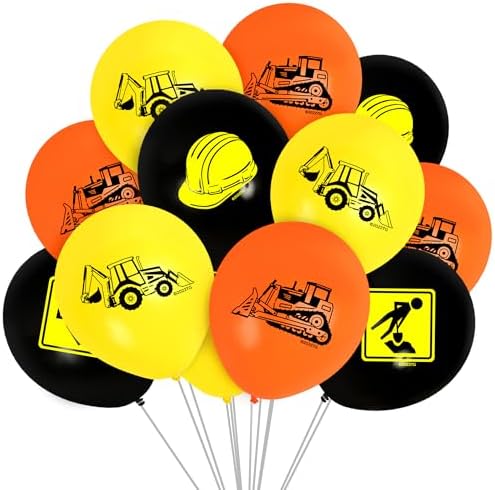 Treasures Gifted Construction Balloons 24 Pack 12 Inch