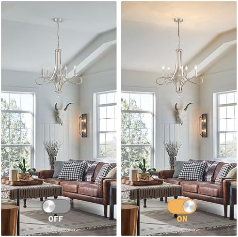 Modern Brushed Nickel 5-Light Chandelier