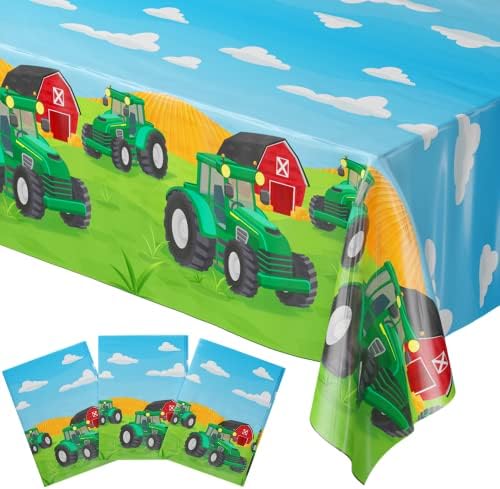 Blue Orchards Tractor Table Covers Pack of 3 54x108