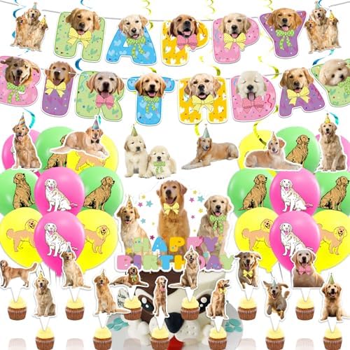 Golden Retriever Birthday Decorations Set