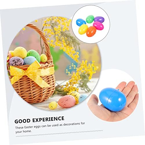 Vaguelly 50pcs Fillable Easter Eggs Plastic Decorations