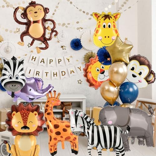 10pcs Jungle Safari Animal Balloons for Parties