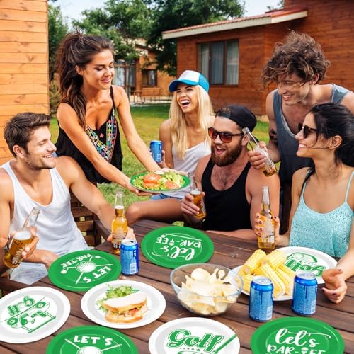 48Pcs Golf Themed Paper Plates for Birthday Parties