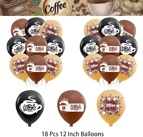 Coffee Themed Birthday Decorations Set