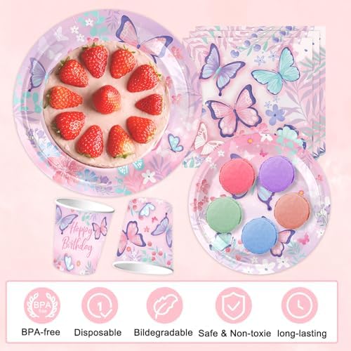 Butterfly Themed Birthday Party Decorations Set