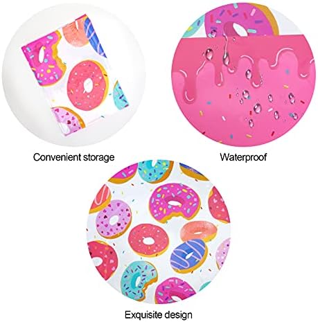 PHOGARY Donut Themed Tablecloth for Parties