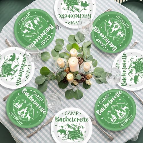 50PCS Camp Bachelorette Party Plates for Wedding Decorations