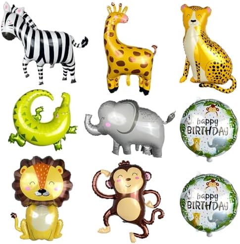 Zoo Animal Foil Balloon Set for Parties