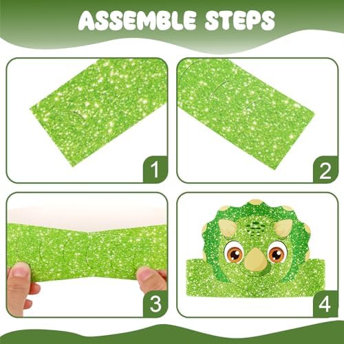Abilat 36 Piece Dinosaur Party Hats Set