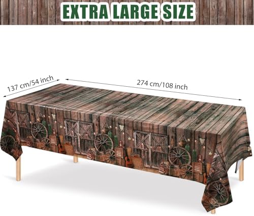 Tiamon Western Cowboy Party Tablecloth 1 Pcs