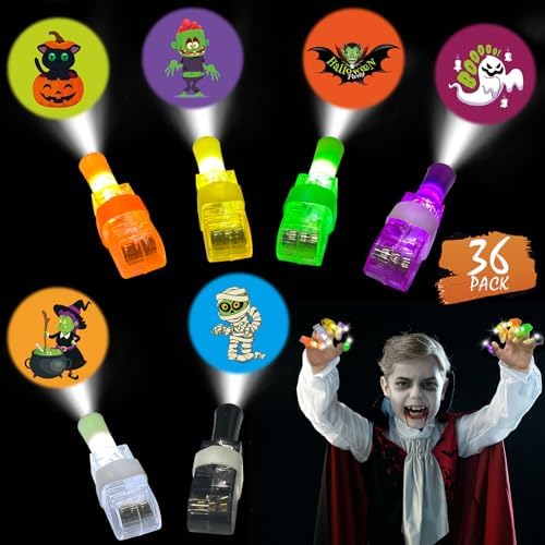 Halloween LED Finger Lights 36PCS Glow in the Dark Party Favors