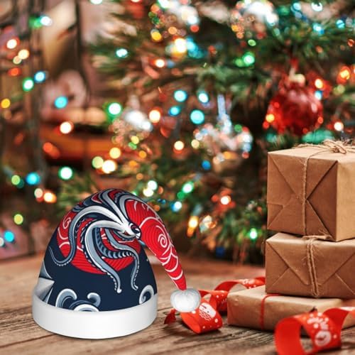 Augenstern Christmas Hat Squid Blessing Japan Santa Hat Unisex