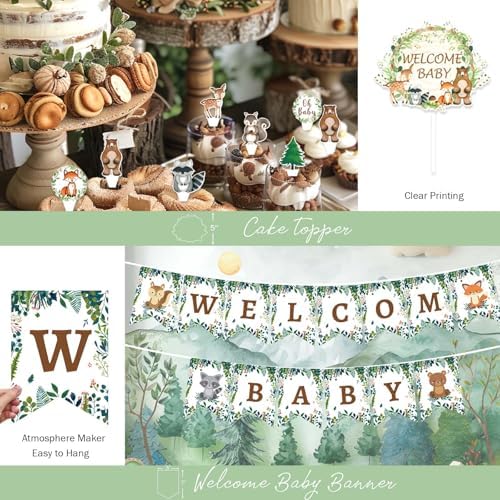 Woodland Baby Shower Decorations Set