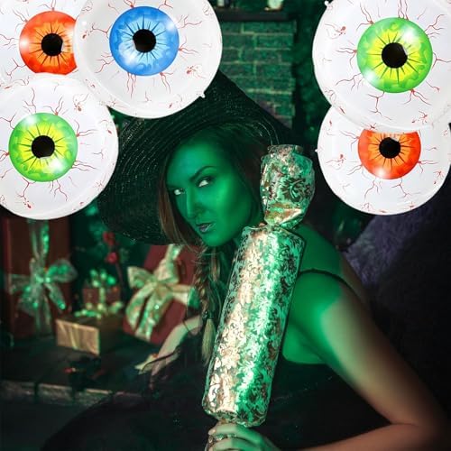 Tedercle 6 Pieces 22 Inches Halloween Eyeball Balloons