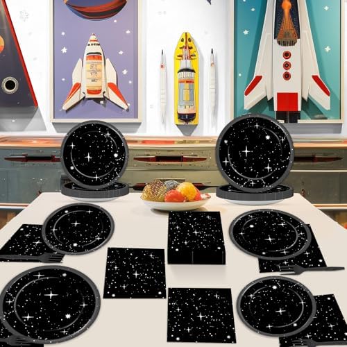 Galaxy Party Plates Napkins for 25 Guests