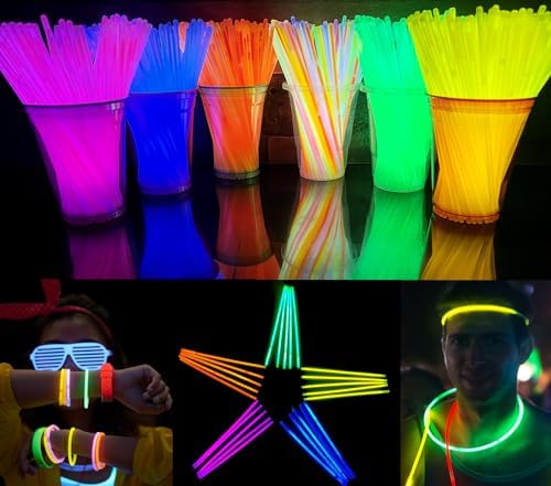 GiftExpress Glow Sticks 150 Pack - 8 Inch Assorted Neon
