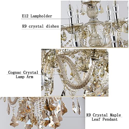 Modern K9 Crystal Chandelier with 6 Lights