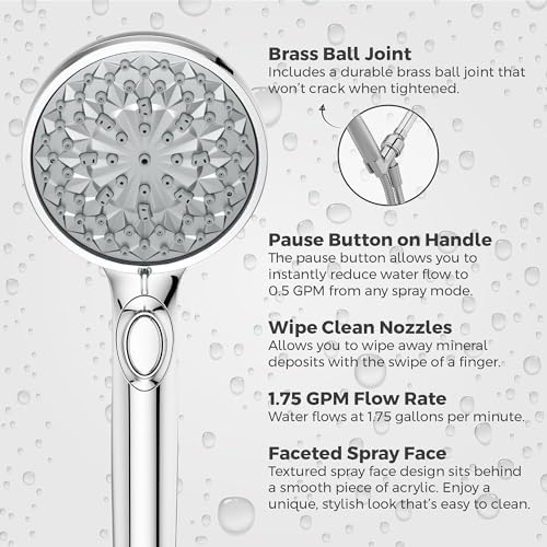 Pfister HydroFuse Handheld Shower Head 6-Function 175 GPM