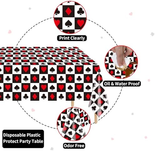 4Pcs Casino Tablecloths Poker Table Cover 51x106 Inch