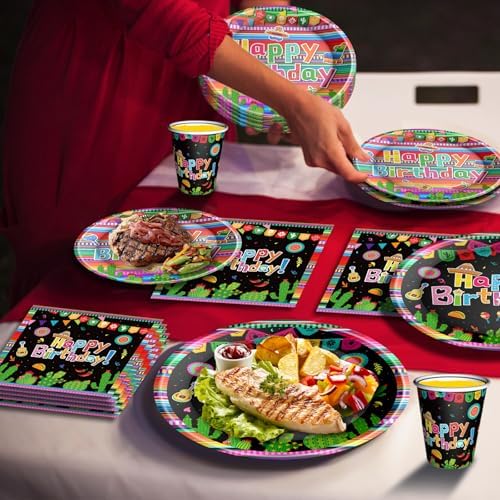 Mexican Fiesta Tableware Set for 24 Guests