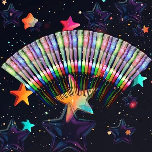 100 Pcs LED Fiber Optic Wand Glow Sticks