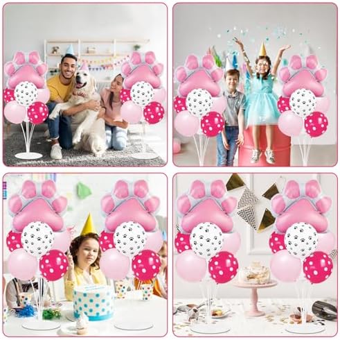 Dog Paw Party Balloons Stand Kit 2 Sets