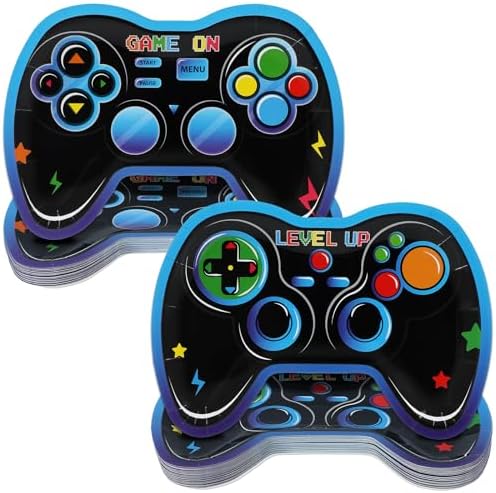 48Pcs Video Game Controller Shaped Paper Plates