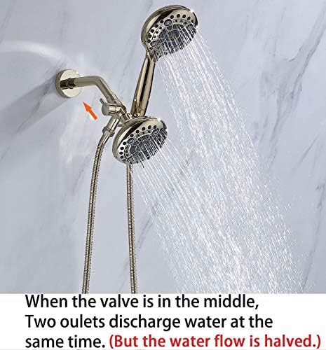 G Promise High Pressure Dual Shower Head Combo with 72 Inch Hose