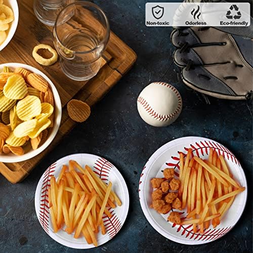 ADXCO 72-Pack Baseball Themed Paper Plates