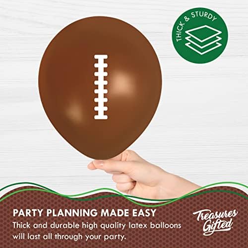 Treasures Gifted Football Birthday Balloons 24 Pack